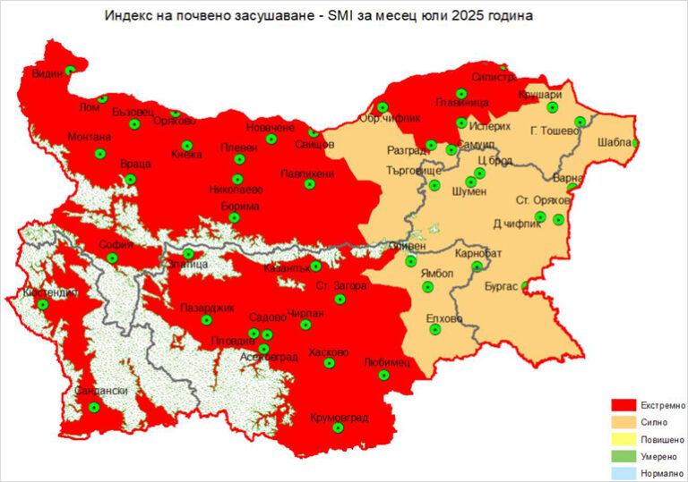 карта засушаване